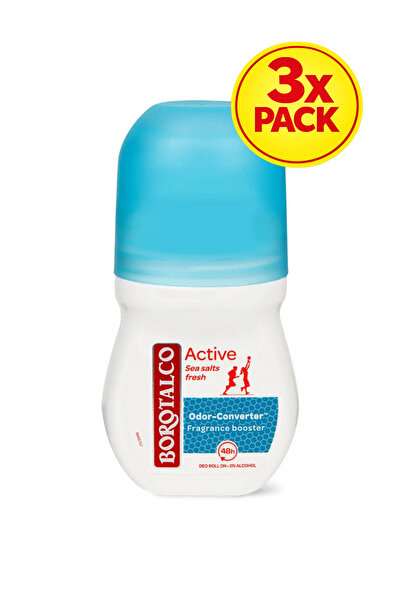 Borotalco 3x PACK Active Odor Blu 50ml deo roll-on