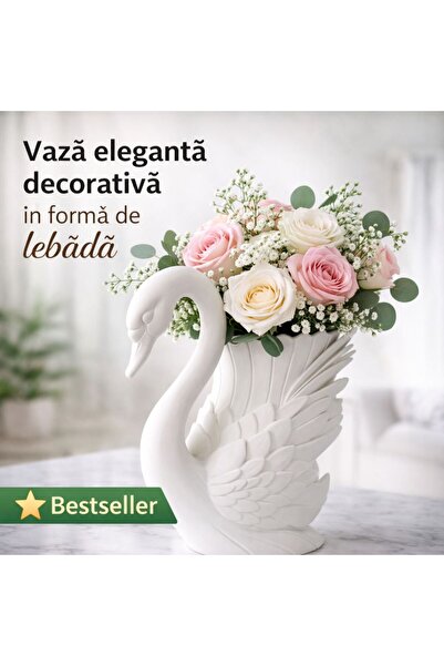 Unbranded/Generic Vază decorativă Swan