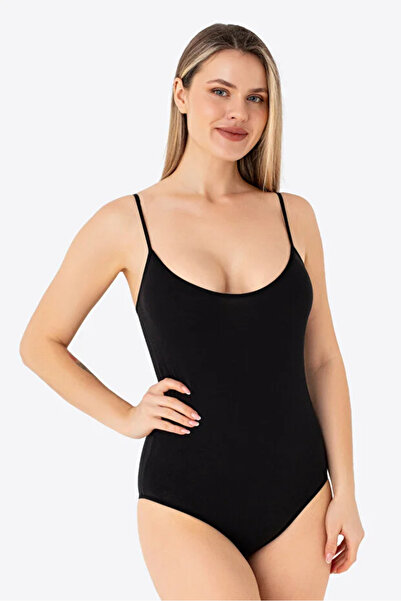 X MODAL Women's Rope Strap Snap-On Athlete Bodysuit Cotton Pcs Stretch Fabric