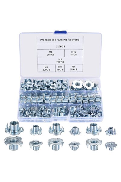 TVNYOUJIA 110 τεμάχια παξιμάδια T με τετράγωνα άκρα, παξιμάδια T με 4 άκρα, π...