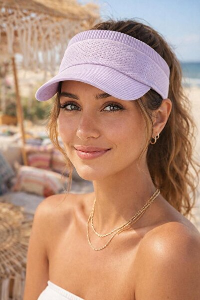 BALIENTE Lilac Lycra Tennis Visor Women's Hat