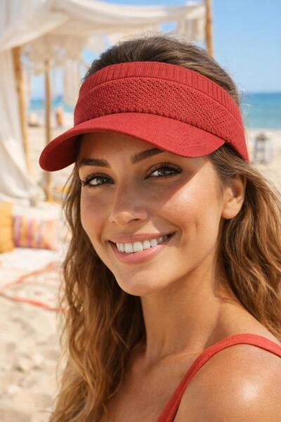 BALIENTE Bordo Stretch Fabric Tenisci Visor Women's Hat