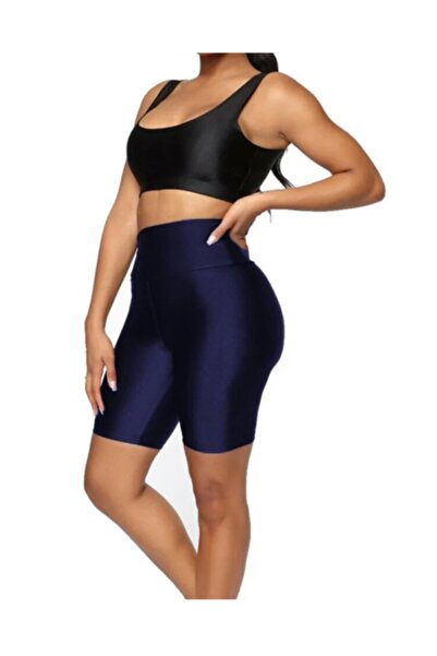 Om Shiny, elastic short leggings, modern model for sports and casual outfits