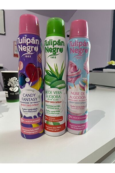 Tulipan Negro Set of 3 body spray deodorants