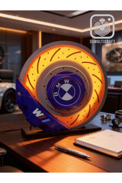 Multicraft Fren Disk Tasarımlı LED Masa Lambası – Otomobil Temalı Dekoratif G...