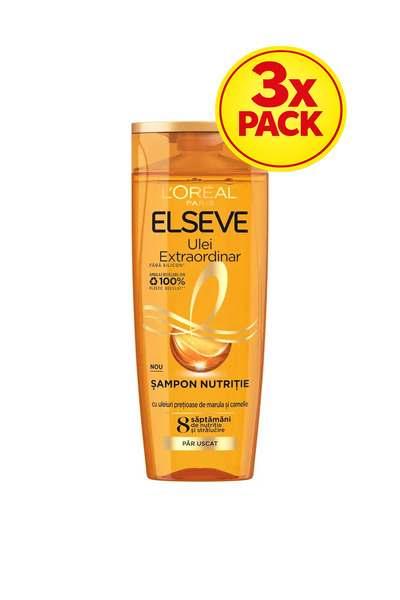 L'Oreal Paris 3x PACK Sampon Elseve Ulei Extraordinar, 400 ml