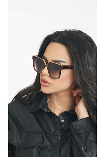 Tisaati Oversized Trend Model Special Design Noir Chic Series Uv400 Protected...