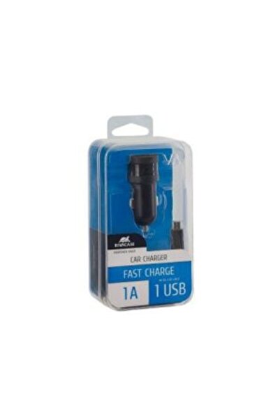 Rivacase VA 4211 BD1 DC Car Charger 1USB x 1A + microUSB cable, black