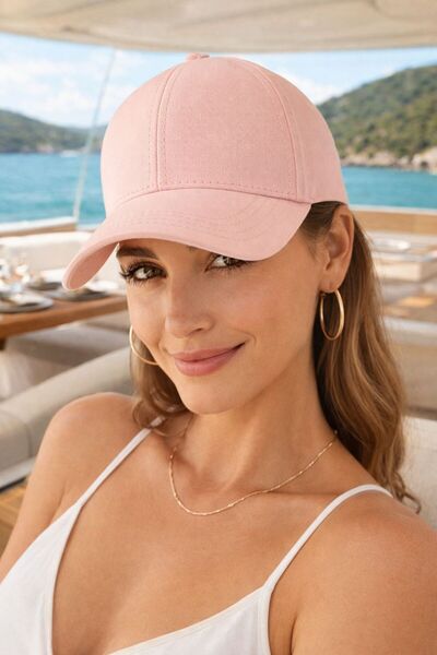 MARBERRY Pink Gabardine Lux Cotton Piece Kep Women's Hat