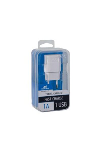 Rivacase VA 4111 W00 AC mains charger 1USB x 1A, white