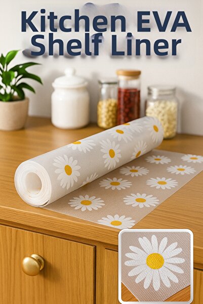 Blue Home 1-2-3-5-10 Meters X 45 cm Refrigerator Papatya Patterned Transparen...