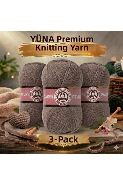 Ören Bayan خيط حياكة كريستال 3 عبوات متعدد الاستخدامات 014 بني