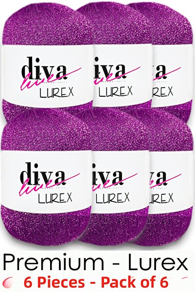 Diva İplik Lurex Premium - 13 Blackberries (Pack of 6)