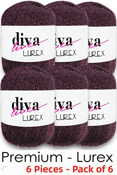 Diva İplik Lurex Premium - 19 Μελιτζάνες (Συσκευασία των 6)