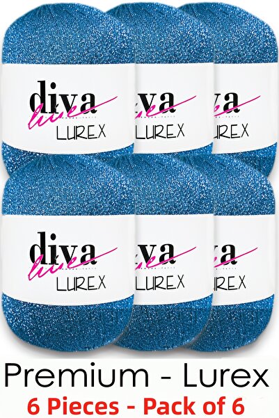 Diva İplik Lurex Premium - 03 Turcoaz (Pachet de 6 bucăți)