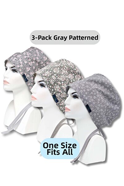 doktorbonem Tesettür Mărimea 3, Gri cu model, Gri Flower Garden, Gri Crispy, ...