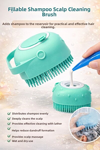 SEVRU فرشاة استحمام سيليكون للتقشير - مع وعاء شامبو، فرشاة للجسم للأطفال والكبار