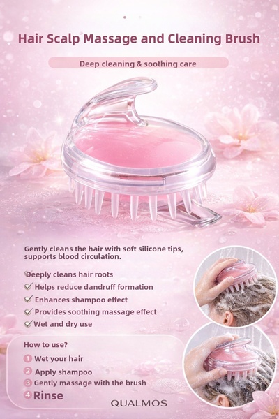 SEVRU Pieptene de duș Pieptene de masaj pentru cap din silicon Pieptene pentr...