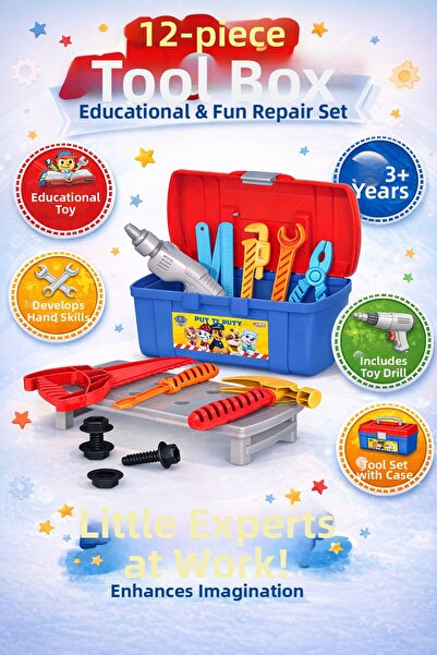 DEDE حقيبة أدوات باو باترول |   مجموعة ألعاب إصلاح للأطفال |   لعبة تنمية الم...