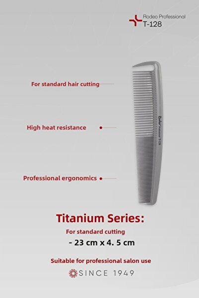 RODEO مشط الشعر والشارب من سلسلة التيتانيوم T-128