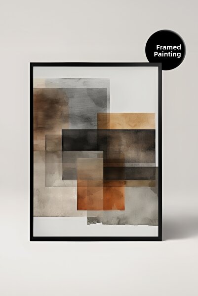 House Gorgeous Framed Abstract Decorative Painting, Living Room Wall Decor, T...