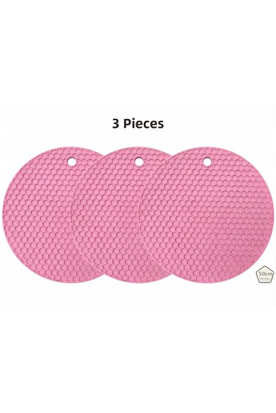 5Gen Tasarım 3 قطع من السيليكون الوردي، قالب لصنع الفطائر والكوكيز، قاعدة لغل...