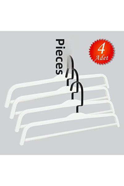 NYN شماعات بناطيل خشبية سوداء من بارلي، 4 قطع