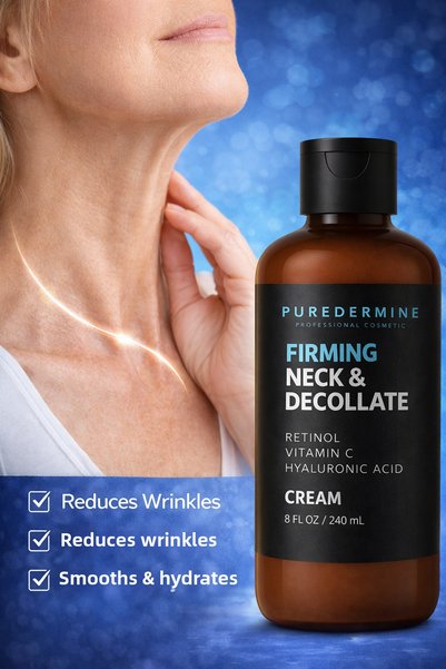 Puredermine Professional Care Cream That Reduces Wrinkles and Tightens the Neck & Large Size