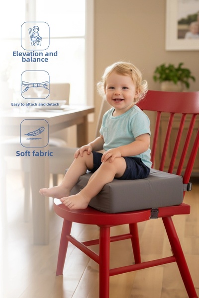 Babyjem QuickBoost pernă portabilă pentru scaun înalt pentru hrănire, antracit