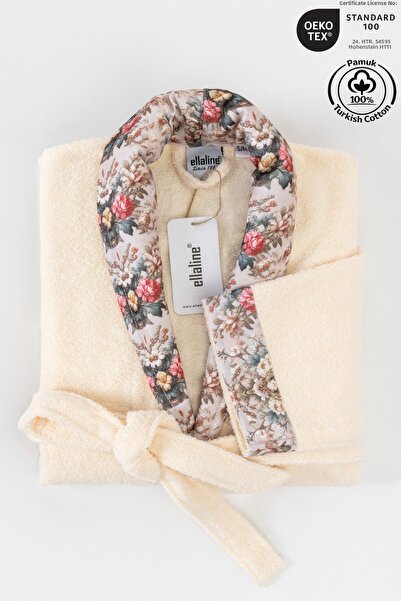 Ellaline FIORE Халат с флорални мотиви 100% сертифициран памук, халат / халат...
