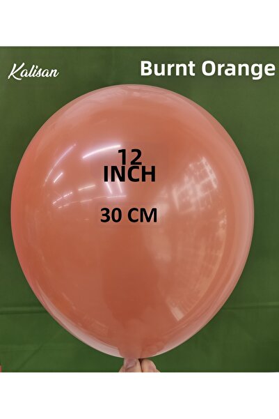 İrem Parti Dükkanı Retro Burnt Orange (Rust Orange) Balloon 10 Pieces 12 Inch...