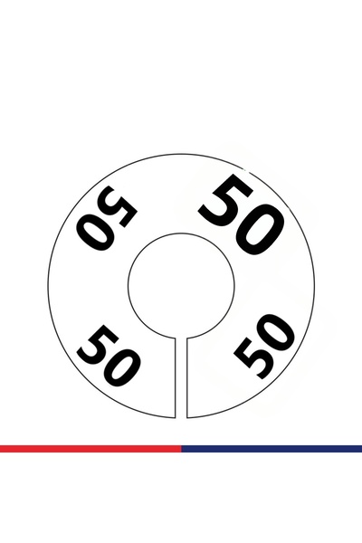 JokeyAmbalaj Back / Front Printed Warehouse-Stock Size Marker (50)