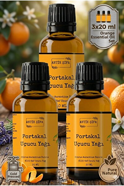 Antik Şifa Orange Oil - 3x20ml (100% Pure Non-Diluent Orange Tip Oil)
