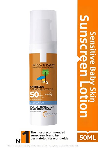 La Roche Posay لوشن أنثيليوس ديرمو للأطفال بعامل حماية من الشمس 50+، 50 مل - ...