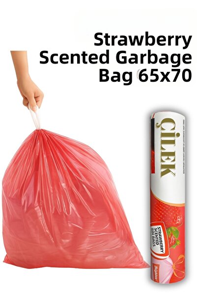 ARVALE 1 عبوة من أكياس القمامة الكبيرة الحجم 65×70 برائحة الفراولة (10 قطع) س...