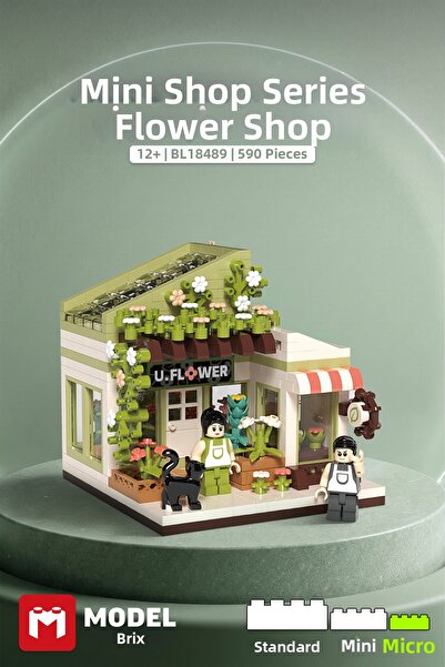ModelBrixx Balody Mini Shop Series Flower Shop Building Block Set 590 Pieces
