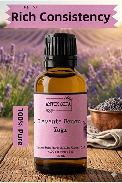 Antik Şifa Lavender Oil - 20 ML, 100% Natural Pure Essential