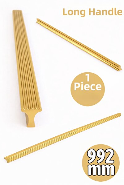Badem10 Mâner pentru dulap Foça, auriu, 992 mm lungime, design modern, mâner ...