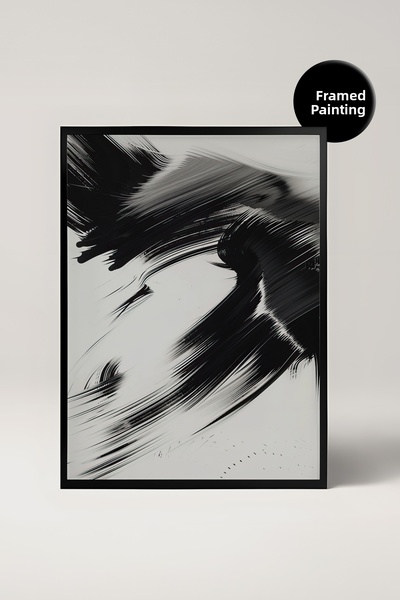 House Gorgeous Framed Abstract Decorative Painting, Living Room Wall Decor, T...