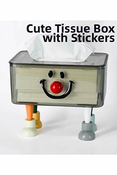 ARVALE حامل مناديل لطيف مع ملصق بلون أنثراسايت |   23x13x10 سم