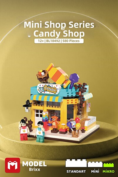 ModelBrixx Balody Mini Shop Series Candy Shop Building Block Set 580 Pieces