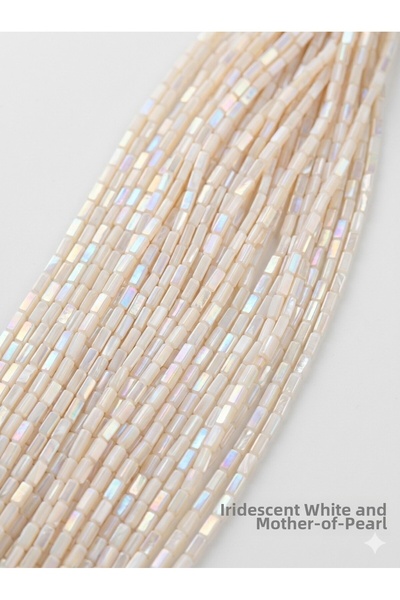 Ralp Moda Mărgele de cristal din sticlă tip baghetă 3*6 mm, 3 șiruri, total: ...
