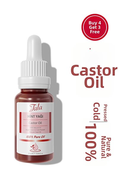 Tala زيت الخروع زيت الخروع 100% نقي وطبيعي معصور على البارد 20 مل