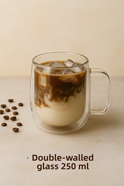 ARVALE كوب قهوة بيري 250 مل بجدار مزدوج قطعة واحدة