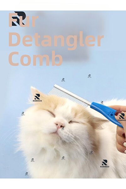 Romingo Cat and Dog Hair Removal Comb Hair Collection and Detangling Comb
