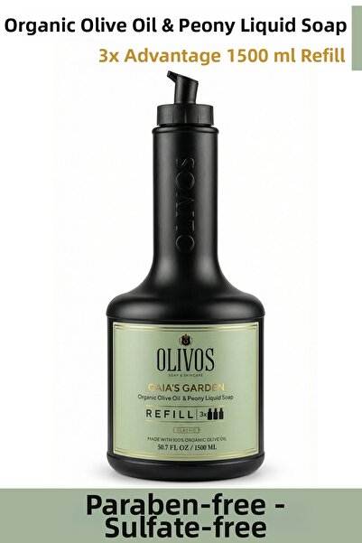 Olivos Gaia’S Garden Olive Oil Peony Scented Liquid Soap Refill 1500 ml (3X50...