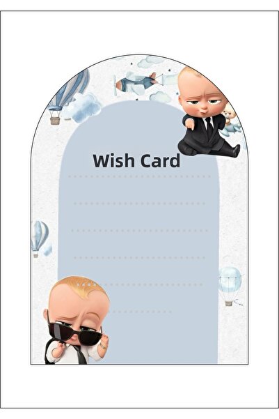Sinek Kupası Tasarım Κάρτα Ευχών Boss Baby 18 τεμαχίων *χοντρό χαρτί 8*12 εκ.
