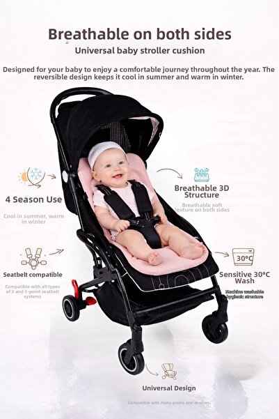 ubeybi مزدوج الوجهين عربة أطفال مين جلد - مقعد سيارة ثلاثي الأبعاد قابل للتنف...