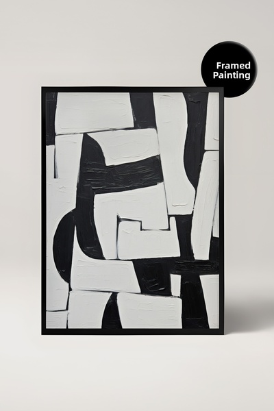 House Gorgeous Framed Abstract Decorative Painting, Living Room Wall Decor, T...