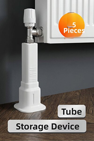 Badem10 (5 БР.) Пластмасови, бели, регулируеми държачи за съхранение на тръби...